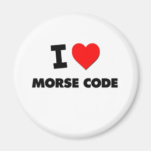 Ik hou van morse code magneet