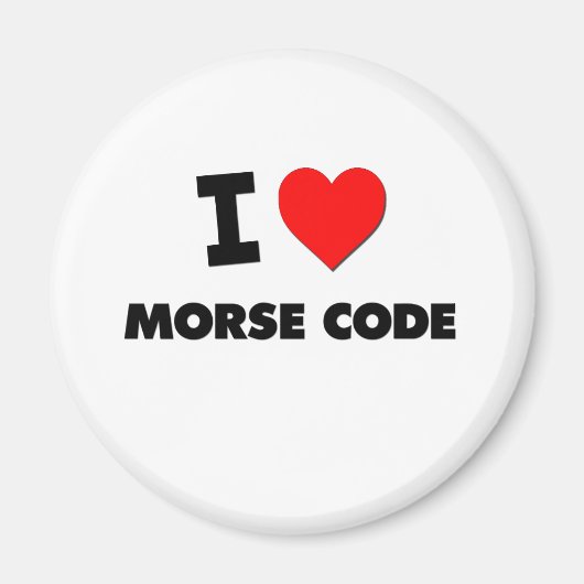 Ik hou van morse code magneet (Voorkant)