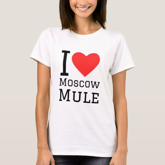 Ik hou van Moskouse mule T-shirt (Voorkant)