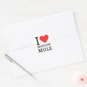 Ik hou van Moskouse mule Vierkante Sticker (Envelop)