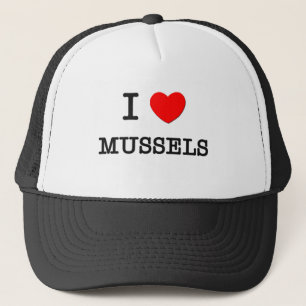 Ik hou van mosselen ( eten ) trucker pet