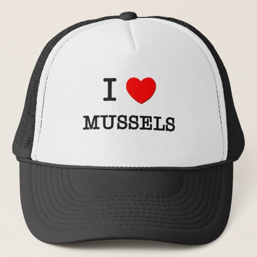Ik hou van mosselen ( eten ) trucker pet (Voorkant)