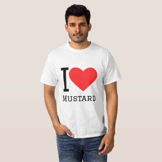 Ik hou van mosterd t-shirt (Voorkant volledig)