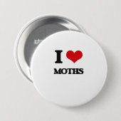 Ik hou van Moths Ronde Button 7,6 Cm (Voorkant /achterkant)