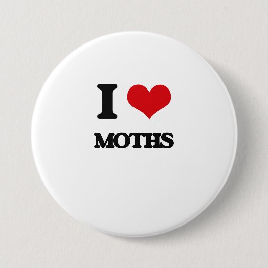 Ik hou van Moths Ronde Button 7,6 Cm (Voorkant)