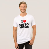 Ik hou van Moto Mams Tri-Blend Shirt (Voorkant volledig)