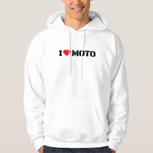 Ik hou van Moto Motorfiets Hoodie (Voorkant)