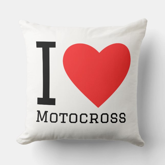 Ik hou van motocross kussen (Voorkant)