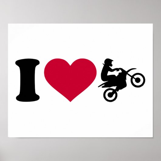 Ik hou van Motocross Poster (Voorkant)