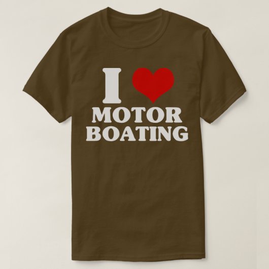 Ik hou van motorboating t-shirt (Design voorkant)