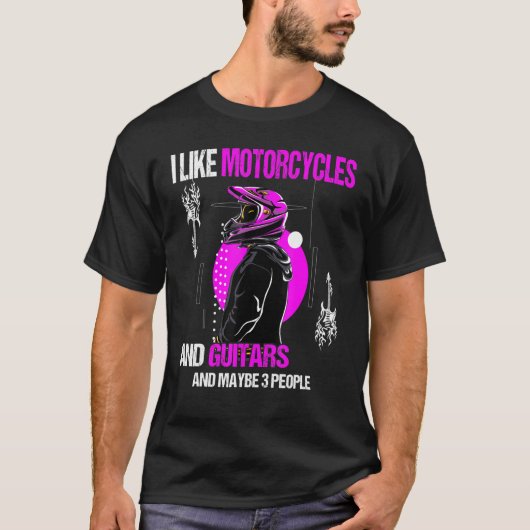Ik hou van motorfietsen en gitaren en misschien 3 t-shirt (Voorkant)