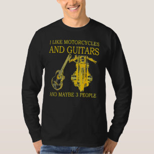 Ik hou van motorfietsen en gitaren en misschien 3 t-shirt