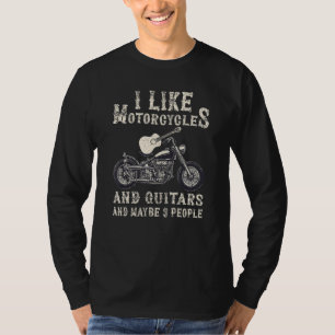 Ik hou van motorfietsen en gitaren en misschien 3 t-shirt