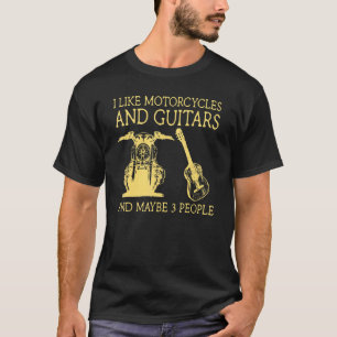 Ik hou van motorfietsen en gitaren en misschien dr t-shirt