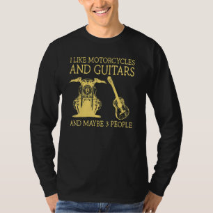 Ik hou van motorfietsen en gitaren en misschien dr t-shirt