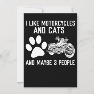 Ik hou van motorfietsen en katten grappige kunstge