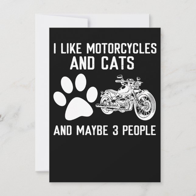 Ik hou van motorfietsen en katten grappige kunstge (Voorkant)