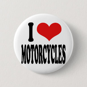 Ik hou van motorfietsen ronde button 5,7 cm