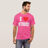 Ik hou van motorfietsen t-shirt (Voorkant volledig)