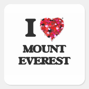 Ik hou van Mount Everest Vierkante Sticker