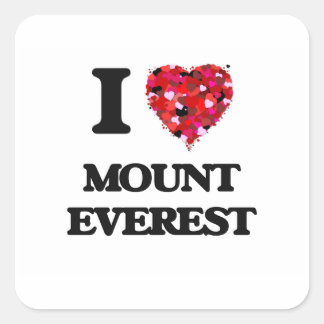 Ik hou van Mount Everest Vierkante Sticker