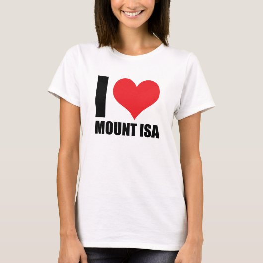 Ik hou van Mount Isa T-shirt (Voorkant)