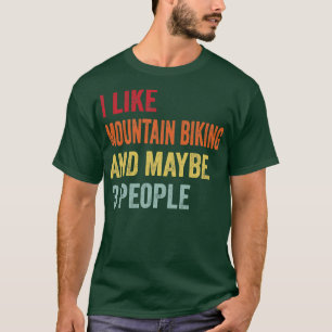 Ik hou van mountainbiken, misschien 3 personen t-shirt