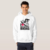 Ik hou van mountainbiken silhouet design hoodie (Voorkant volledig)