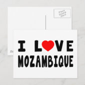 Ik hou van Mozambique Briefkaart (Voorkant / Achterkant)