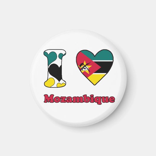 Ik hou van Mozambique Magneet (Voorkant)