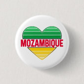 Ik hou van Mozambique, Mozambikaans hart Ronde Button 3,2 Cm (Voorkant)