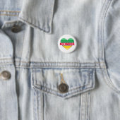 Ik hou van Mozambique, Mozambikaans hart Ronde Button 3,2 Cm (In situ)