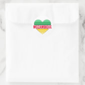 Ik hou van Mozambique, Mozambikaans hart Ronde Sticker (Tas)