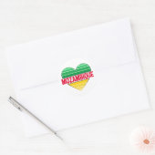 Ik hou van Mozambique, Mozambikaans hart Ronde Sticker (Envelop)
