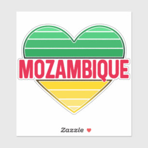 Ik hou van Mozambique, Mozambikaans hart Sticker