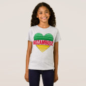 Ik hou van Mozambique, Mozambikaans hart T-shirt (Voorkant volledig)