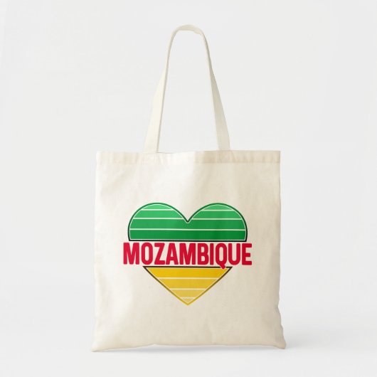 Ik hou van Mozambique, Mozambikaans hart Tote Bag (Voorkant)