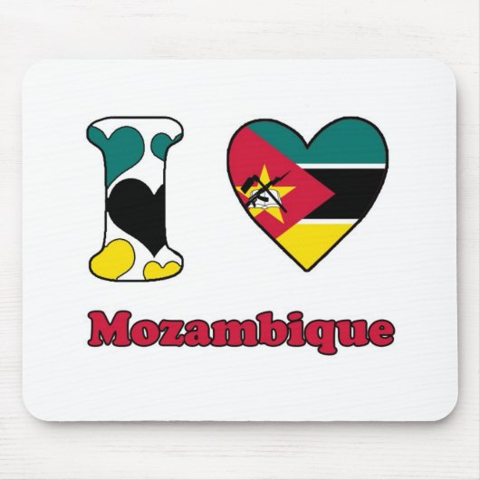 Ik hou van Mozambique Muismat (Voorkant)