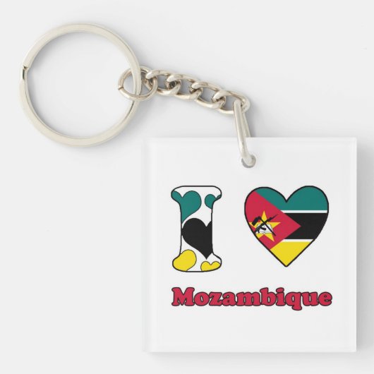 Ik hou van Mozambique Sleutelhanger (voorkant)