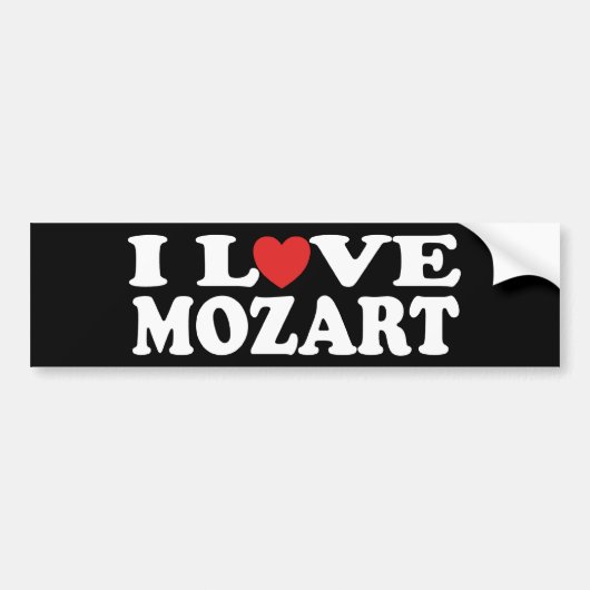 Ik hou van Mozart Bumpersticker (Voorkant)