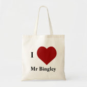 Ik hou van Mr Bingley Tote Bag (Voorkant)