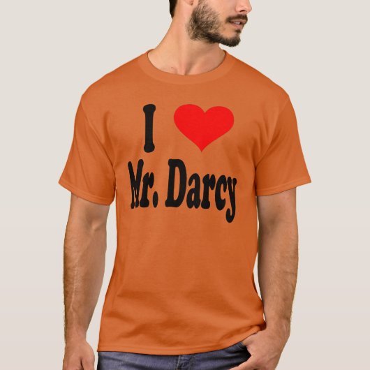 Ik hou van Mr Darcy grappig T-shirt (Voorkant)
