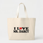 Ik hou van Mr Darcy Grote Tote Bag (Voorkant)