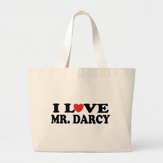 Ik hou van Mr Darcy Grote Tote Bag (Voorkant)