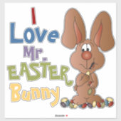Ik hou van Mr. Easter Bunny Sticker (Vel)