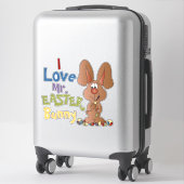 Ik hou van Mr. Easter Bunny Sticker (Koffer)