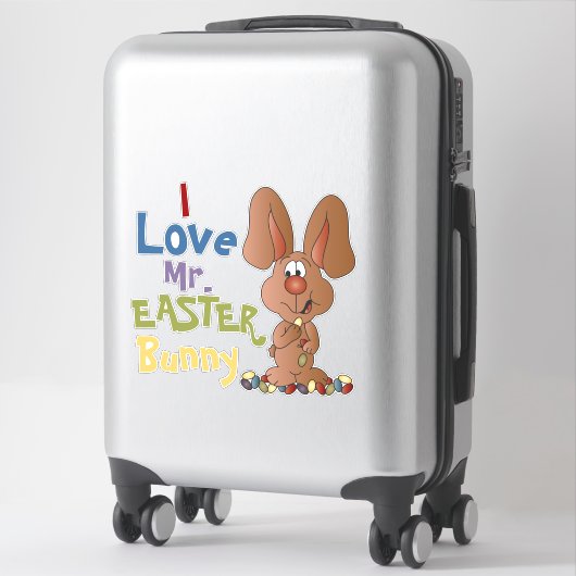 Ik hou van Mr. Easter Bunny Sticker (Koffer)