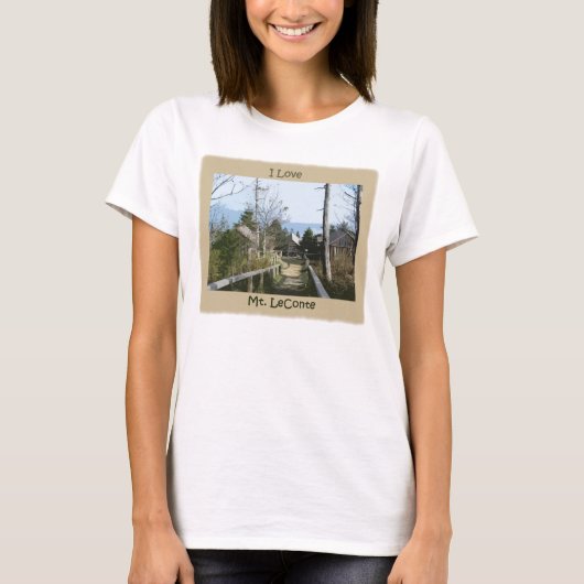 Ik hou van Mt LeConte Foto Art T-shirt (Voorkant)