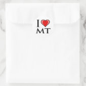 Ik hou van MT - Montana Ronde Sticker (Tas)