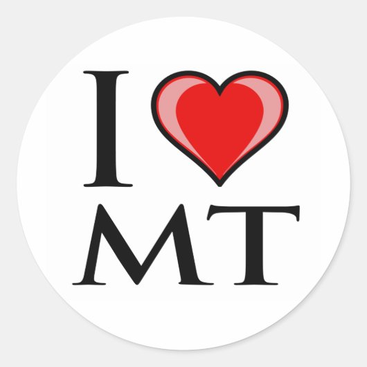 Ik hou van MT - Montana Ronde Sticker (Voorkant)